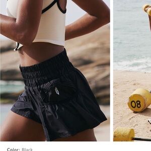 Free people get your flirt on shorts in black